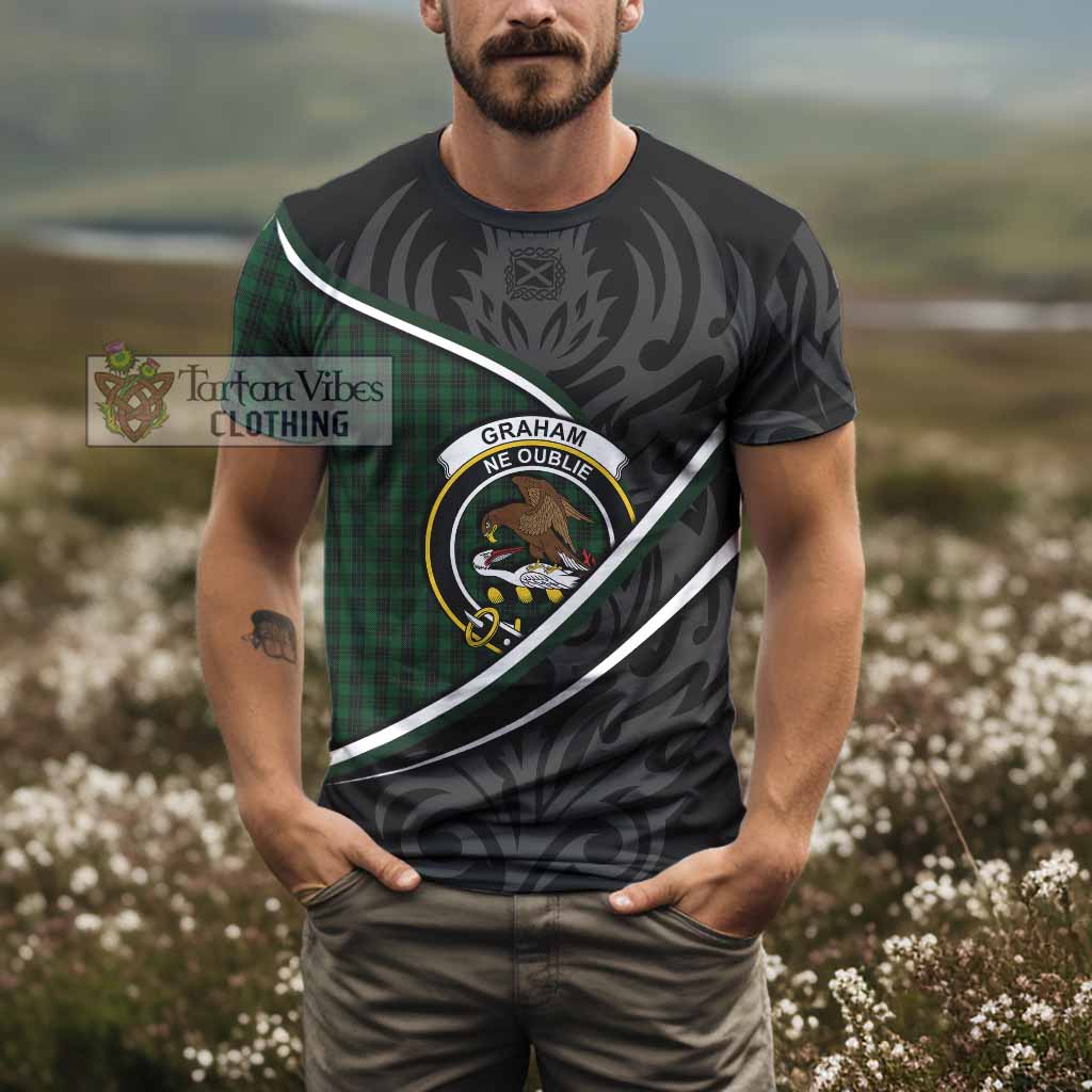 Graham Tartan Family Crest T-shirt Celtic Scottish Thistle Floral - Tartan Vibes Clothing