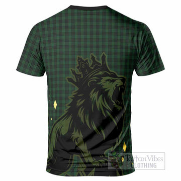 Graham Tartan Family Crest T-Shirt Crowned Lion Roaring