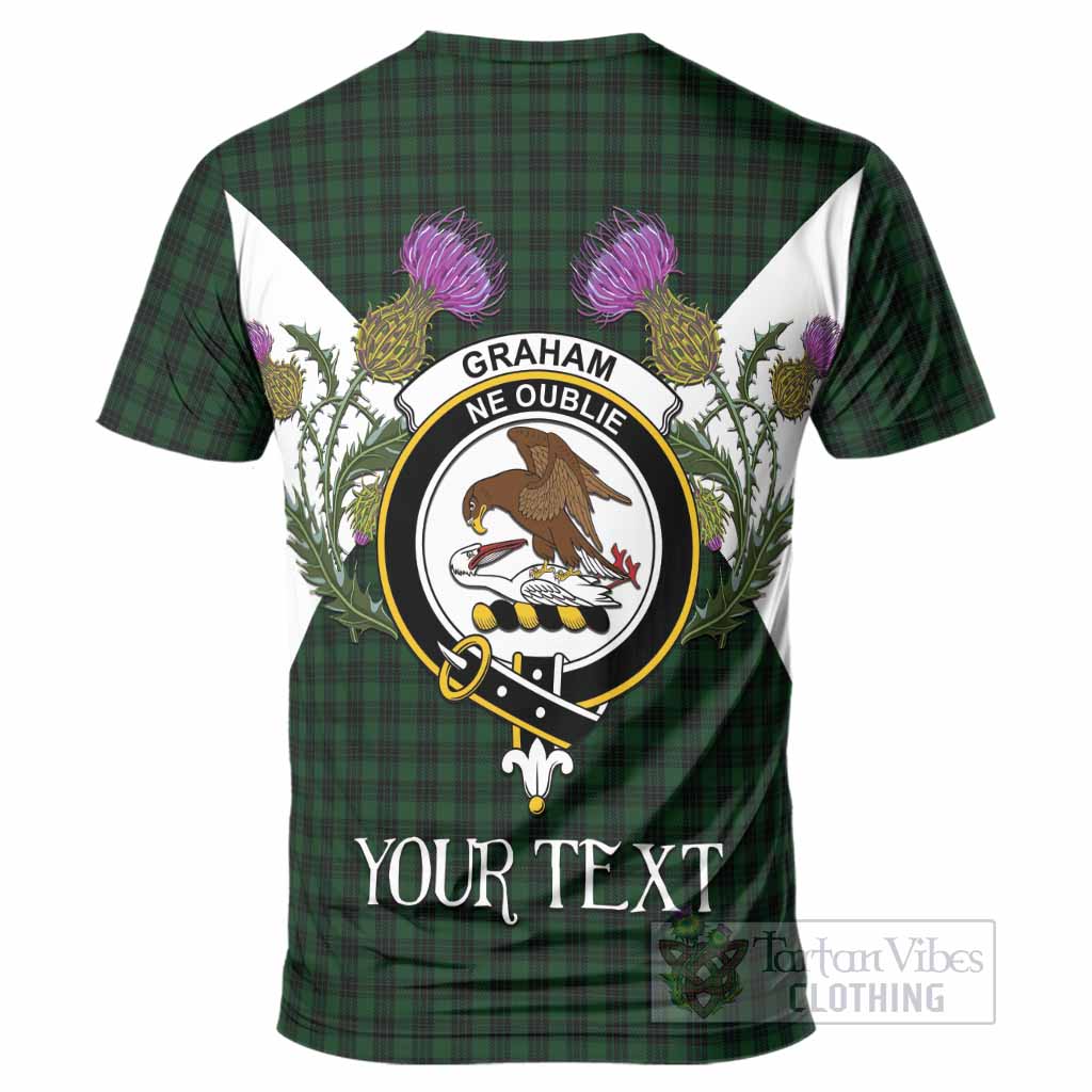 Graham Tartan Family Crest T-Shirt Scottish Burns Night Thistle Floral