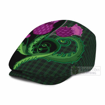 Graham Tartan Flat Cap, Jeff Cap Traditional Scottish Thistle