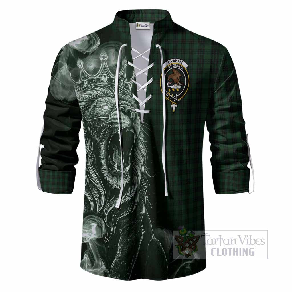 Graham Tartan Ghillie Shirt Roaring Lion Heritage