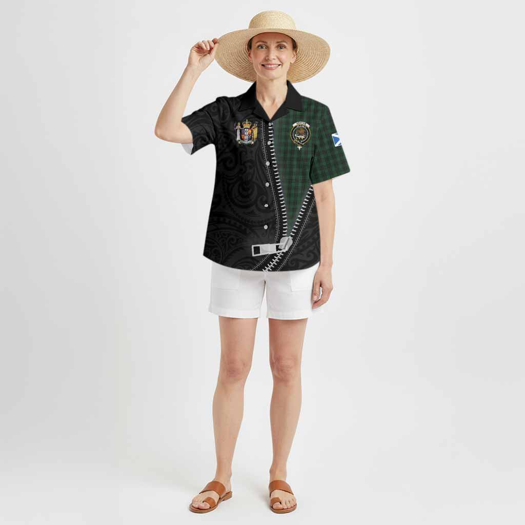 Graham Tartan Hawaiian Shirt New Zealand Pattern Unique Zipper Stylized