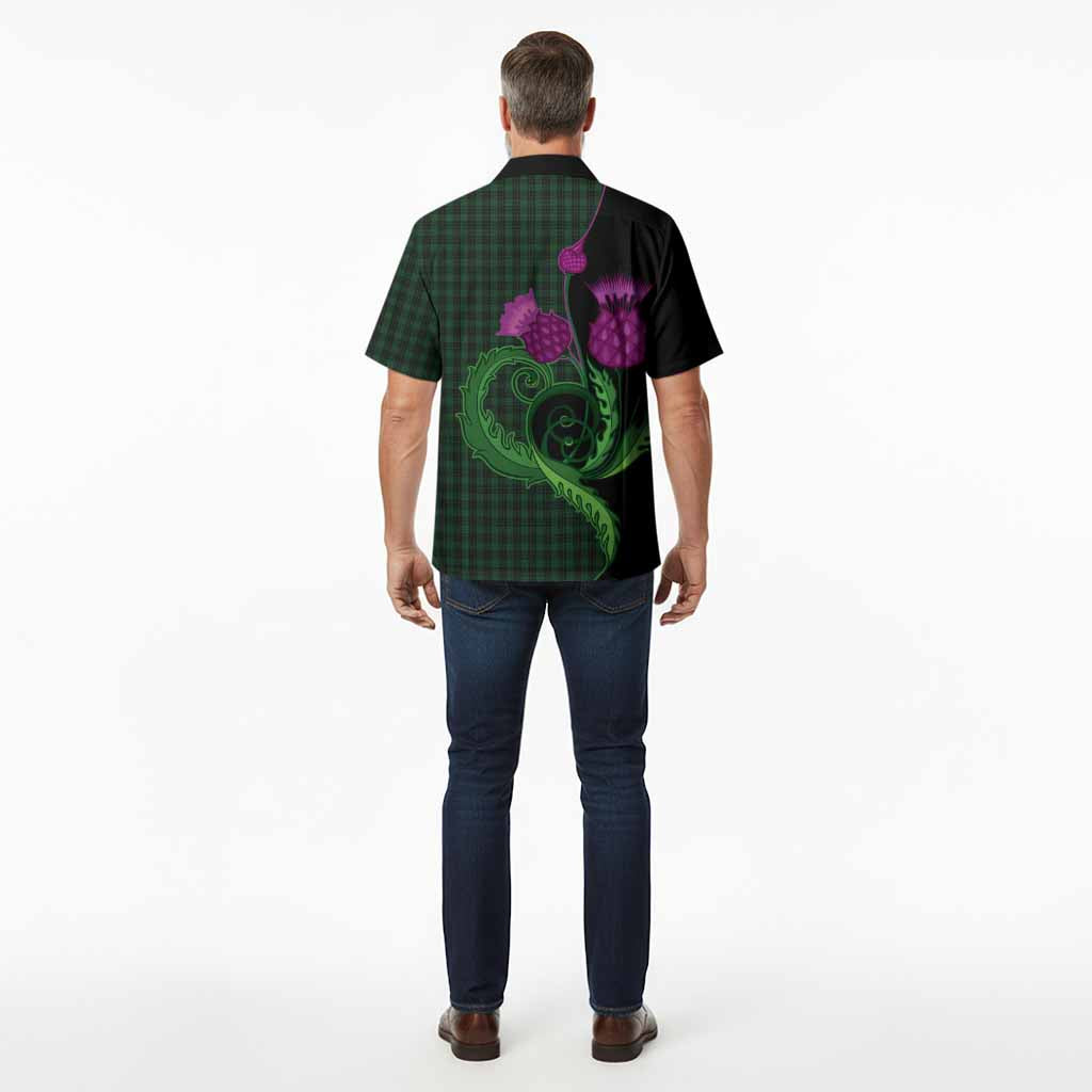 Graham Tartan Hawaiian Shirt Traditional Scottish Thistle
