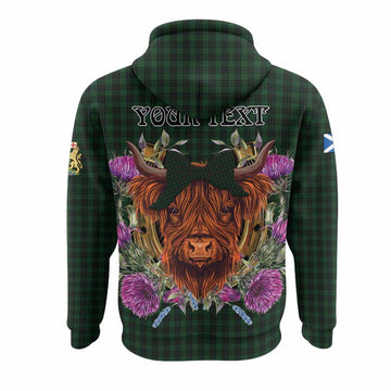 Graham Tartan Hoodie Scottish Thistle Heilan Coo