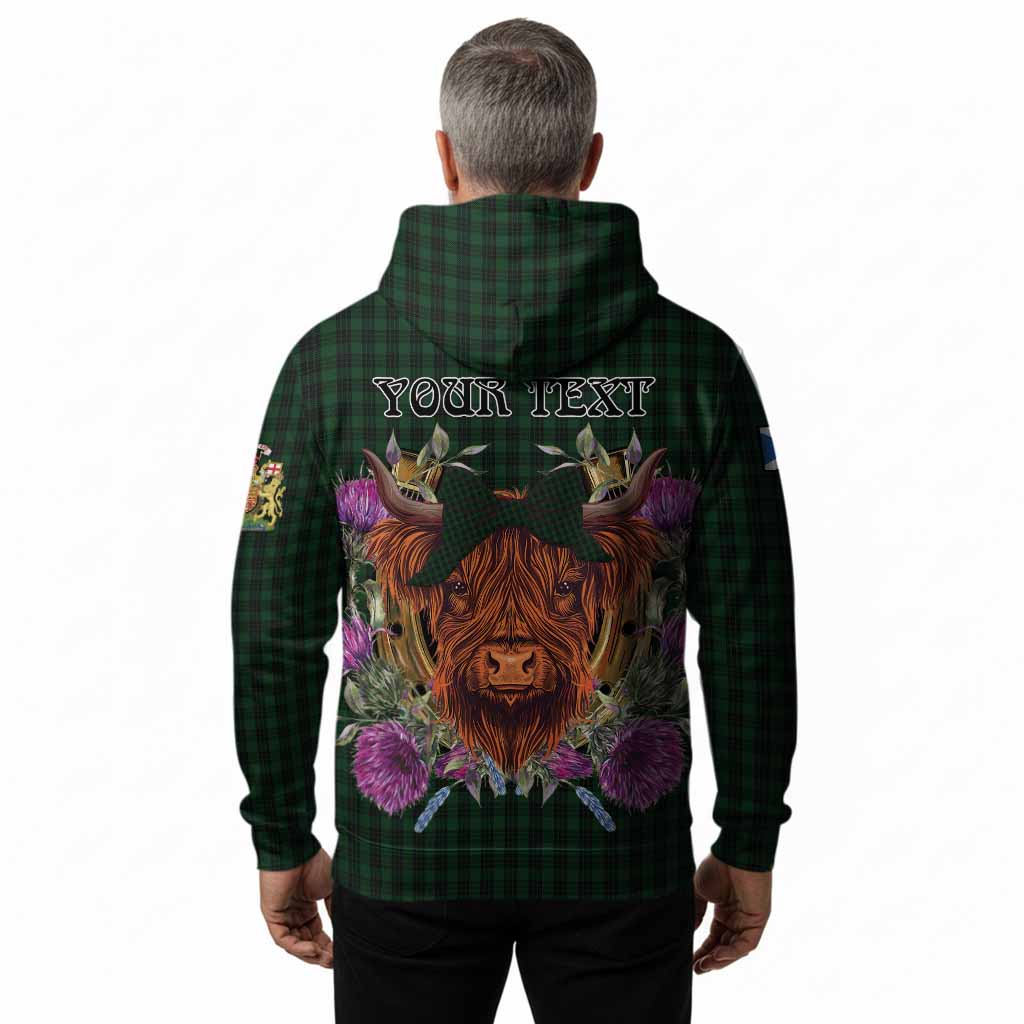 Graham Tartan Hoodie Scottish Thistle Heilan Coo