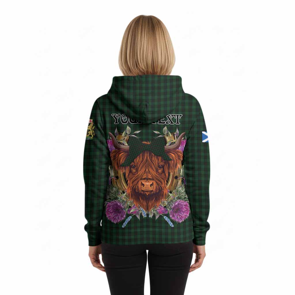 Graham Tartan Hoodie Scottish Thistle Heilan Coo