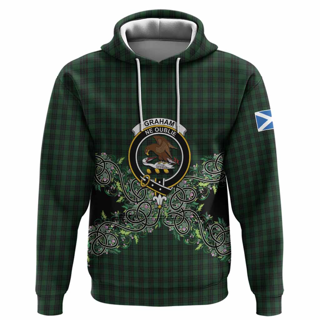 Graham Tartan Hoodie Thistle Scottish Spirit