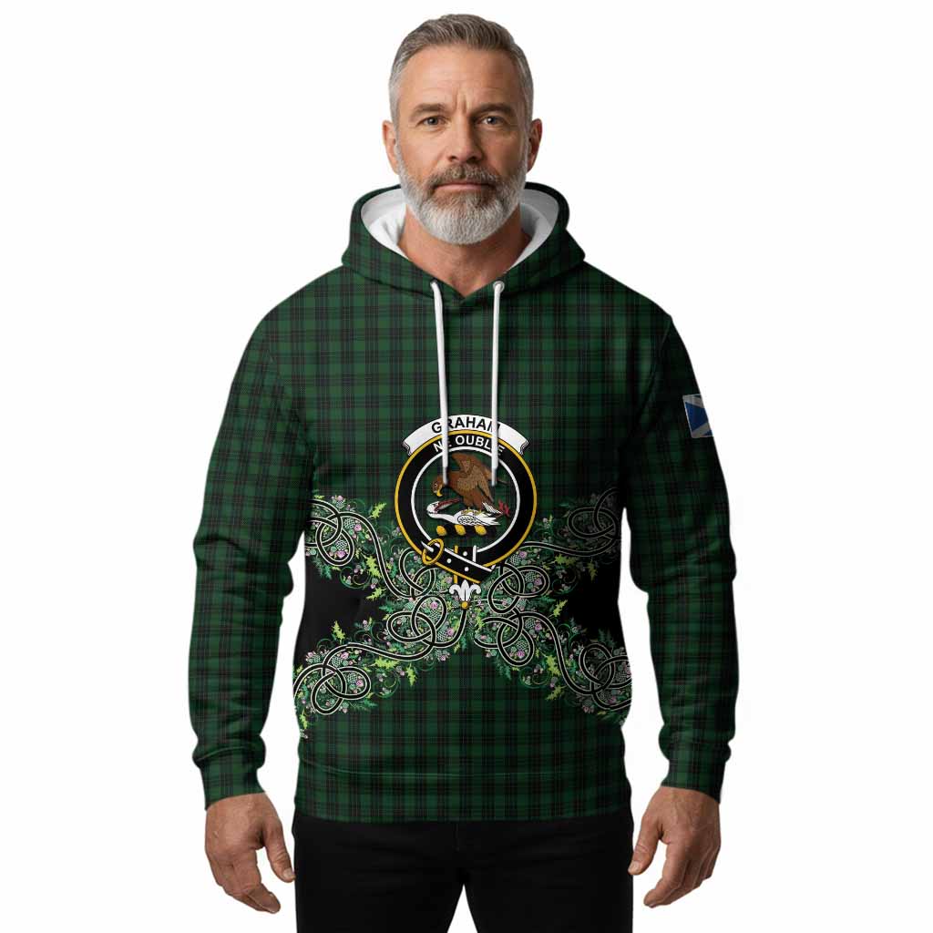Graham Tartan Hoodie Thistle Scottish Spirit