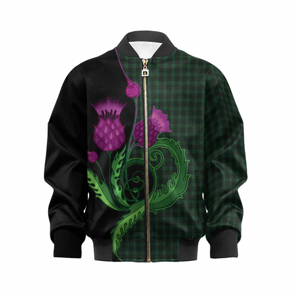 Graham Tartan Kid Bomber Jacket Traditional Scottish Thistle