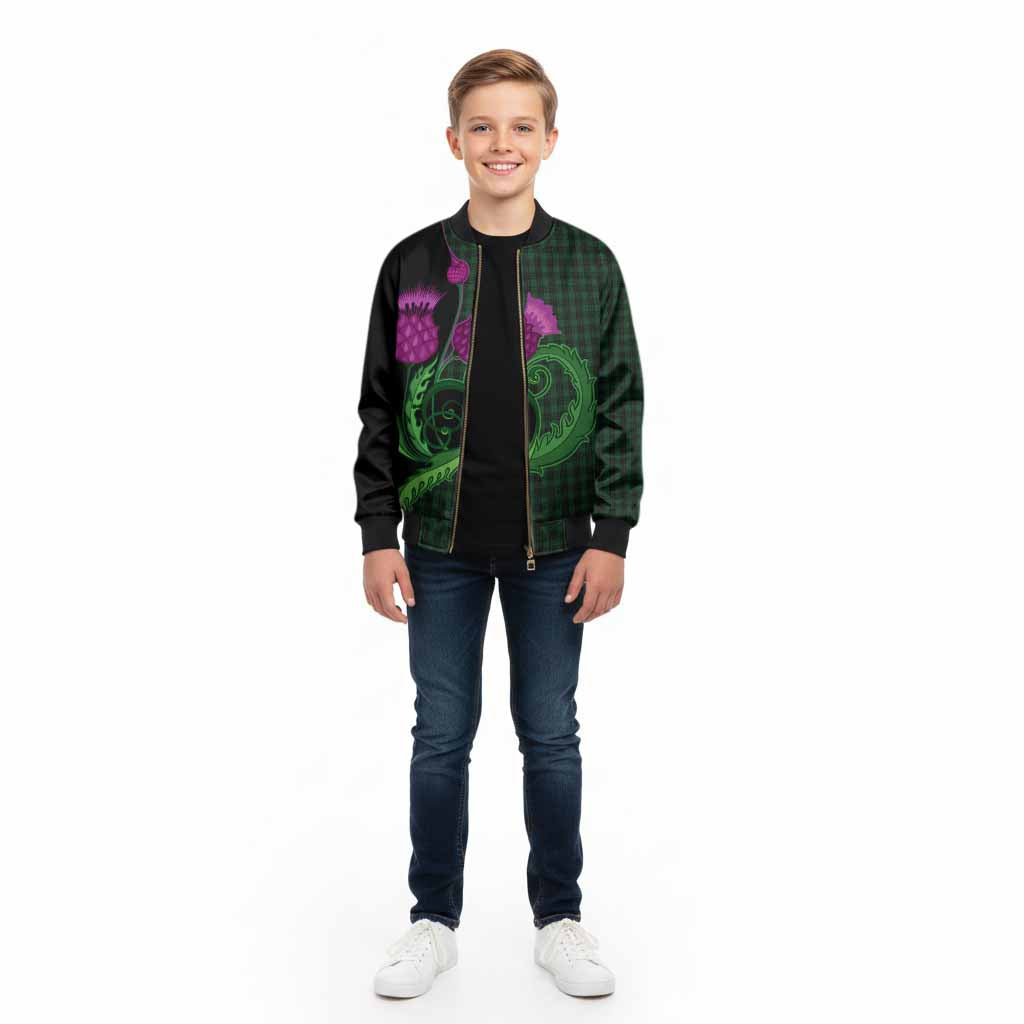 Graham Tartan Kid Bomber Jacket Traditional Scottish Thistle