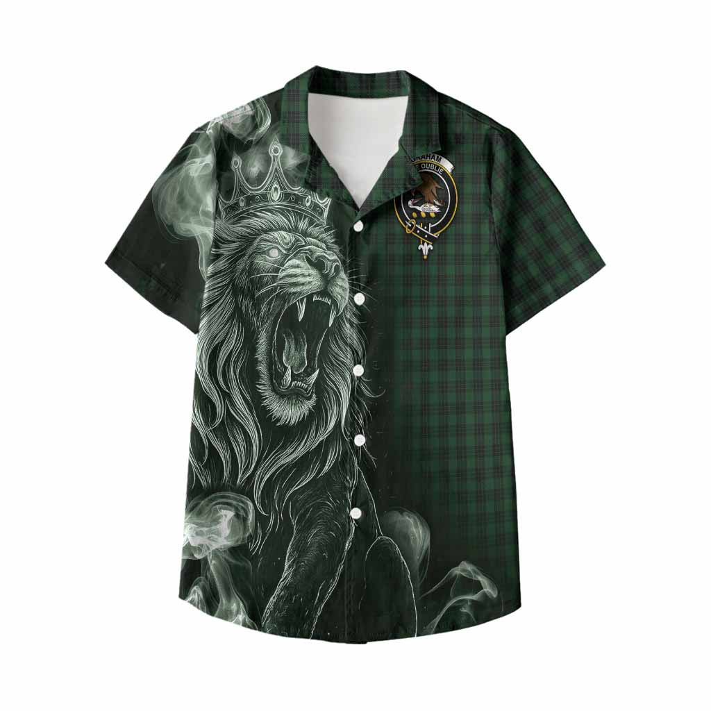 Graham Tartan Kid Hawaiian Shirt Roaring Lion Heritage