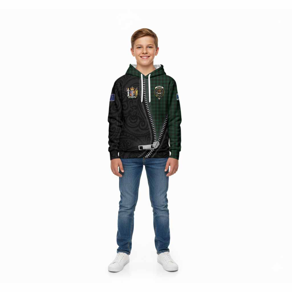 Graham Tartan Kid Hoodie New Zealand Pattern Unique Zipper Stylized