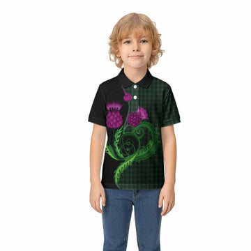 Graham Tartan Kid Polo Shirt Traditional Scottish Thistle