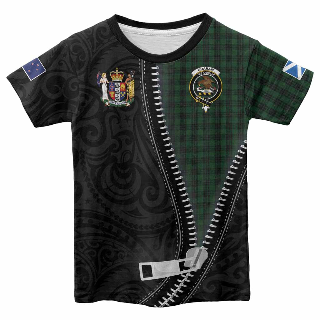 Graham Tartan Kid T-shirt New Zealand Pattern Unique Zipper Stylized