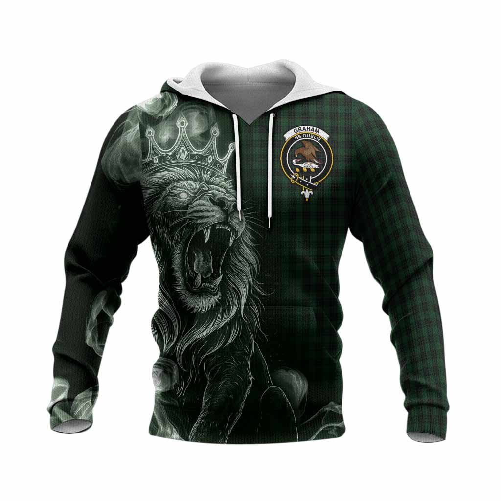 Graham Tartan Knitted Hoodie Roaring Lion Heritage
