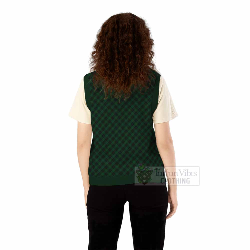 Graham Tartan Knitted V-Neck Vest with Family Crest Cross Style