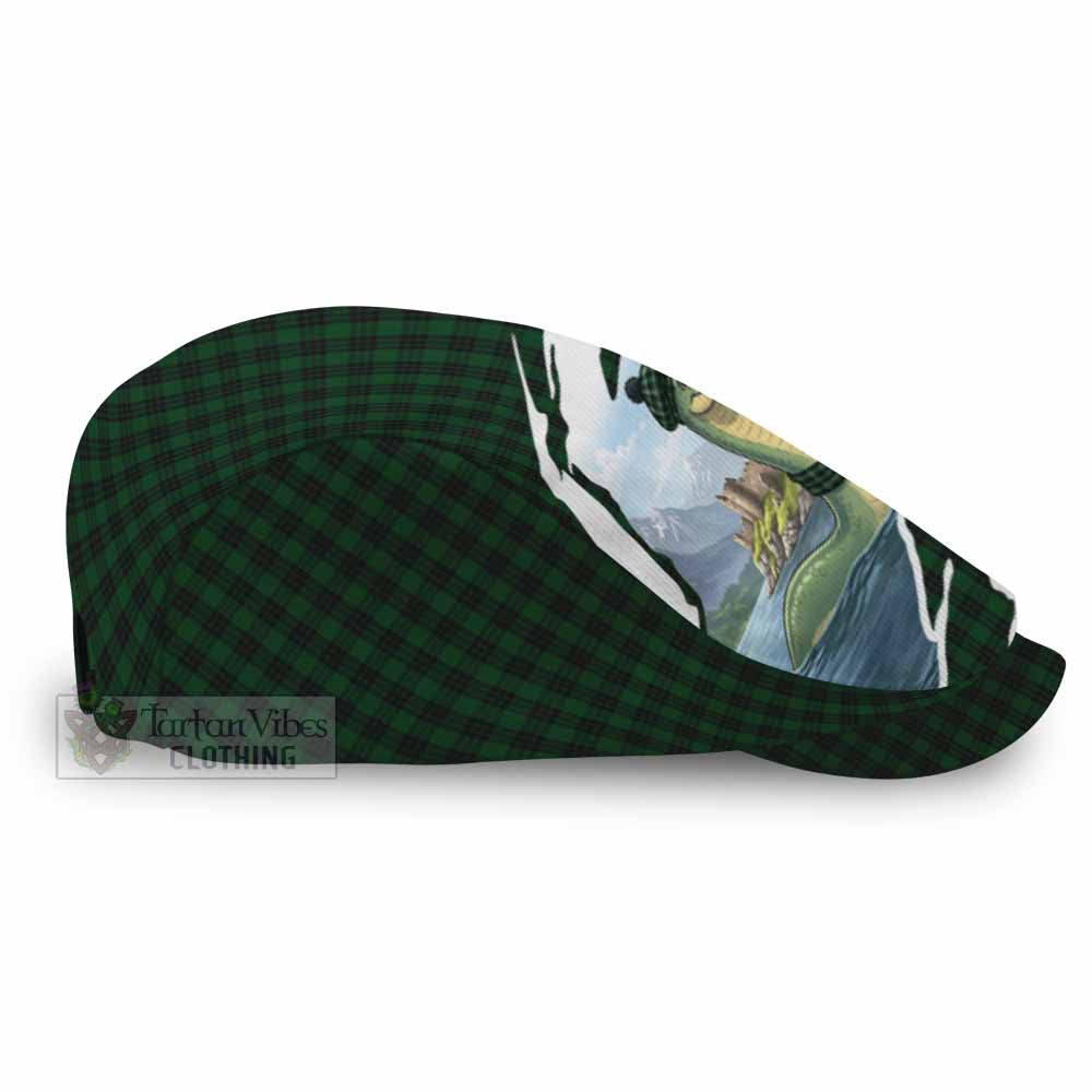 Graham Tartan Loch Ness Monster Scottish Heritage Art Flat Cap, Jeff Cap