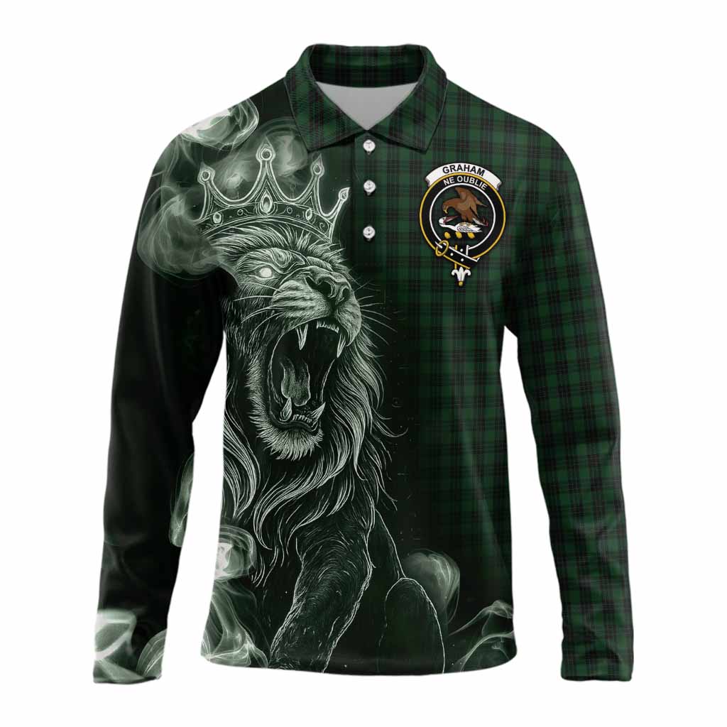 Graham Tartan Long Sleeve Polo Shirt Roaring Lion Heritage