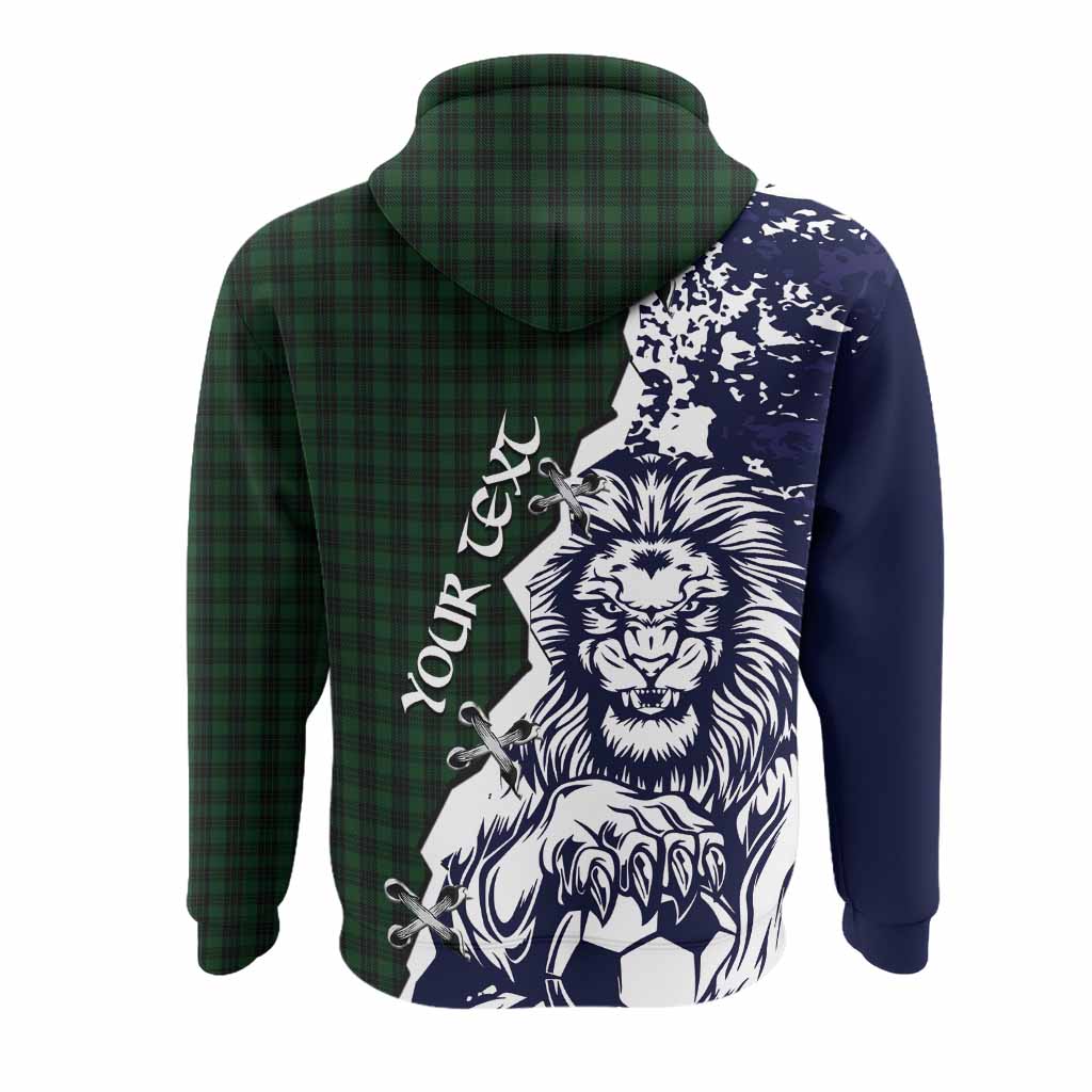 Graham Tartan Scottish Hoodie Angry Lion With Soccer Ball Style