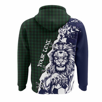 Graham Tartan Scottish Hoodie Angry Lion With Soccer Ball Style