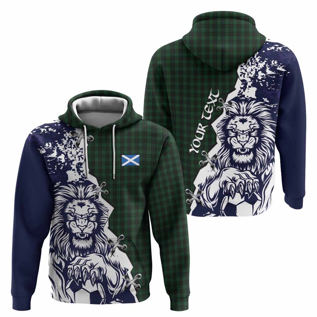 Graham Tartan Scottish Hoodie Angry Lion With Soccer Ball Style