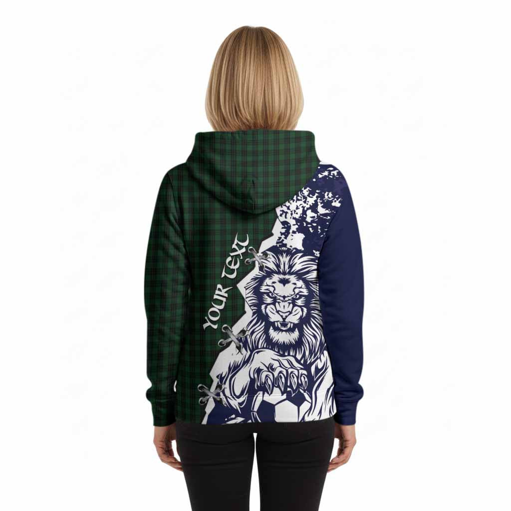 Graham Tartan Scottish Hoodie Angry Lion With Soccer Ball Style
