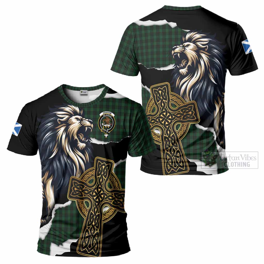 Graham Tartan Scottish T-Shirt Lion Celtic Heritage