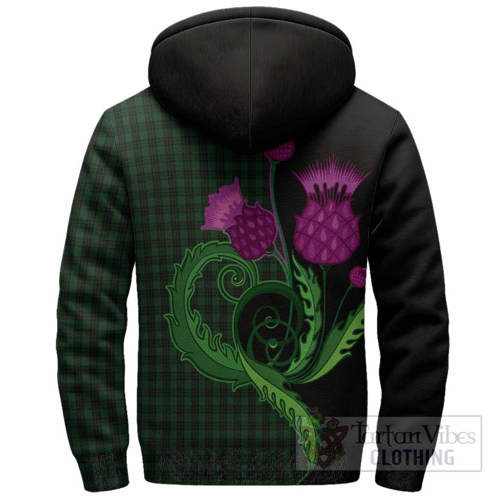 Graham Tartan Sherpa Hoodie Traditional Scottish Thistle