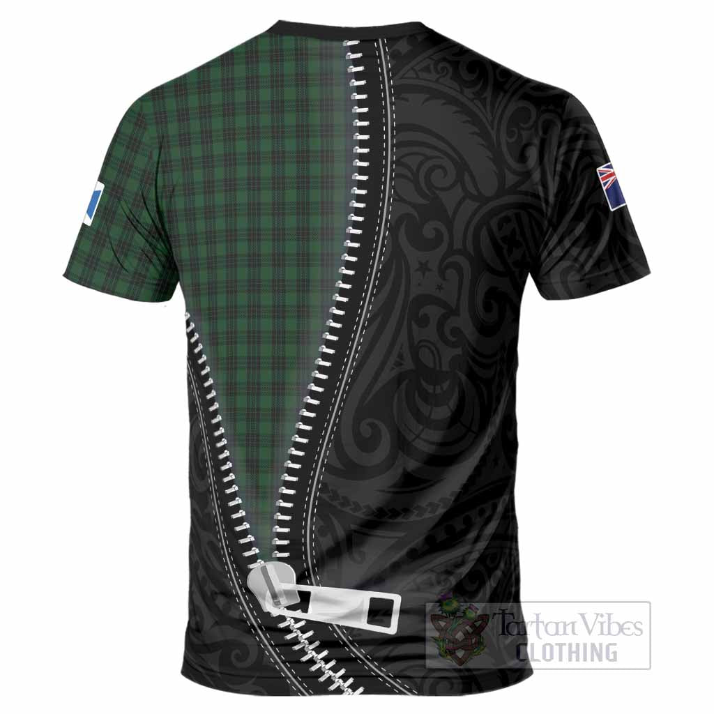 Graham Tartan T-Shirt New Zealand Pattern Unique Zipper Stylized