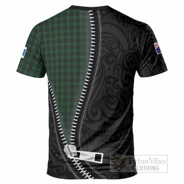 Graham Tartan T-Shirt New Zealand Pattern Unique Zipper Stylized
