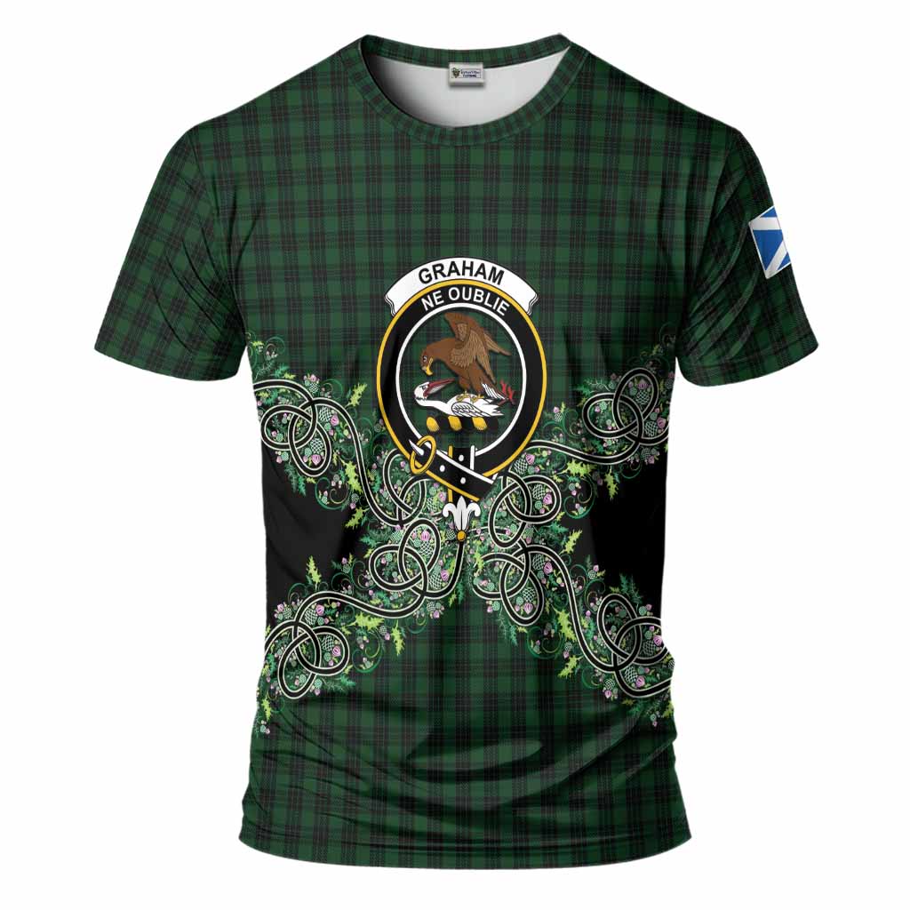 Graham Tartan T-Shirt Thistle Scottish Spirit