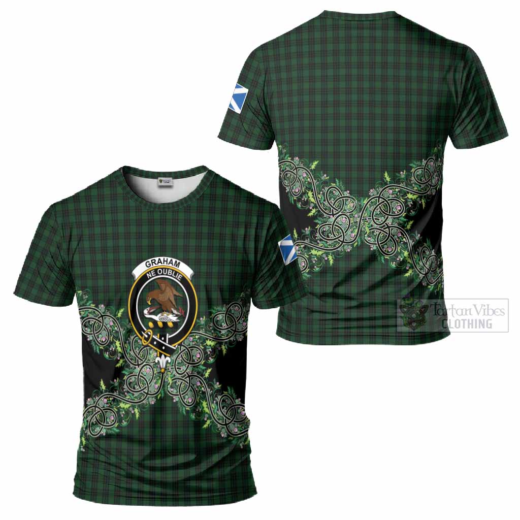 Graham Tartan T-Shirt Thistle Scottish Spirit