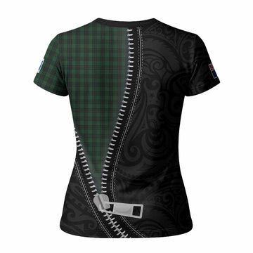 Graham Tartan Women T shirt New Zealand Pattern Unique Zipper Stylized