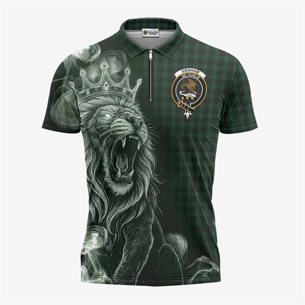 Graham Tartan Zipper Polo Shirt Roaring Lion Heritage