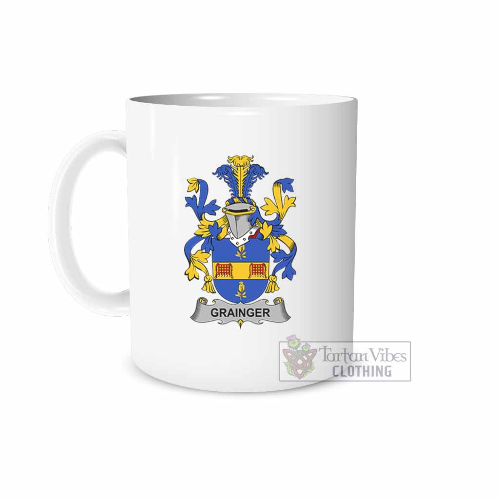 Tartan Vibes Clothing Grainger Irish Clan Coat of Arms Ceramic Mug