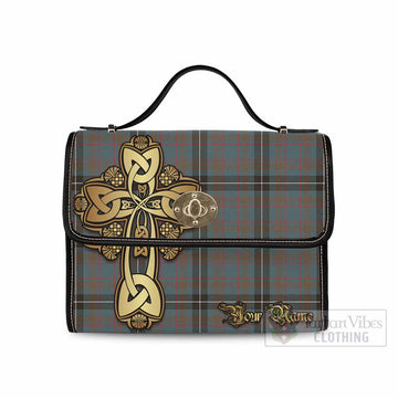 Tartan Vibes Clothing Grainger Tartan Waterproof Canvas Bag Golden Thistle Celtic Cross Style