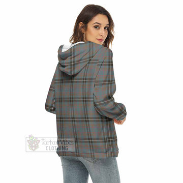 Tartan Vibes Clothing Grainger Tartan Women's Borg  Half Zip Fleece Hoodie