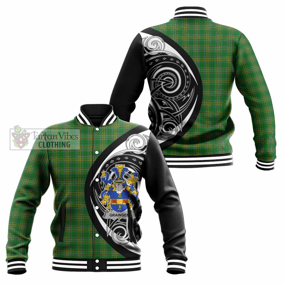 Tartan Vibes Clothing Grainger Irish Clan Baseball Jacket Celtic Circle Style