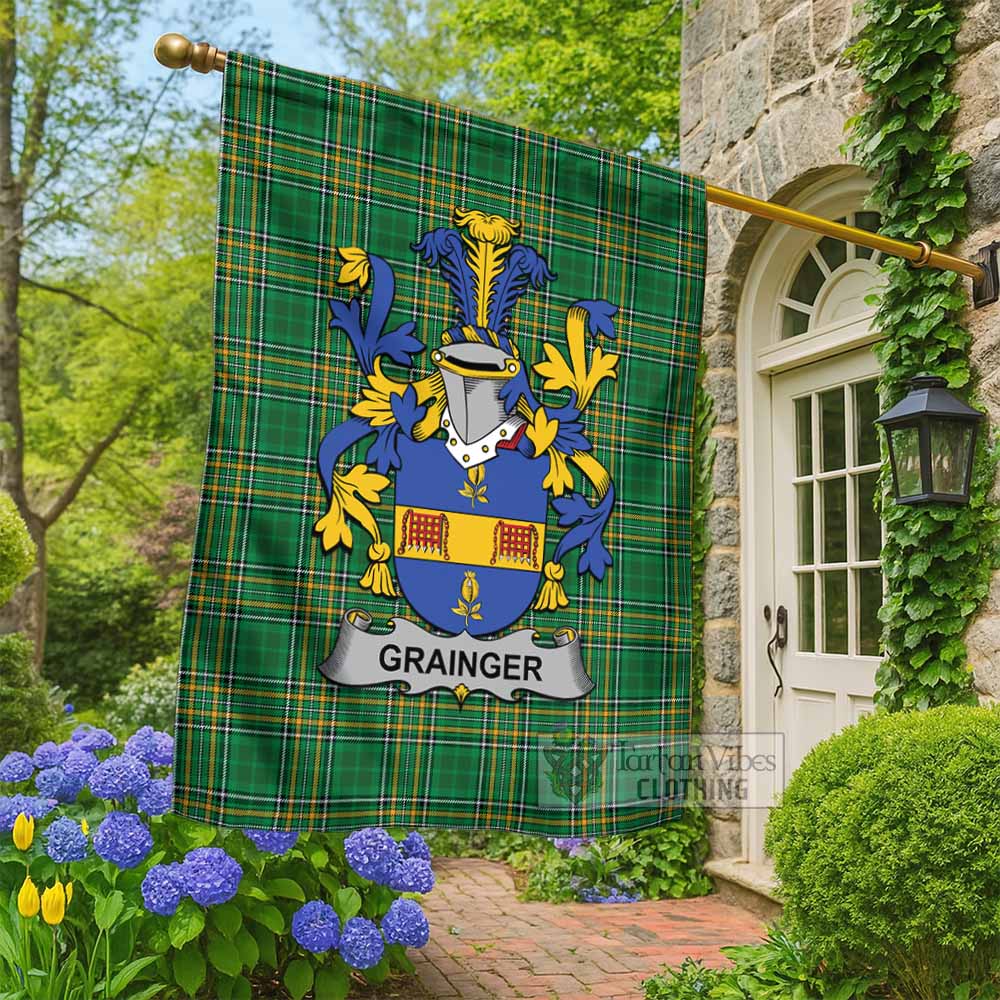 Grainger Irish Clan Tartan Flag with Coat of Arms