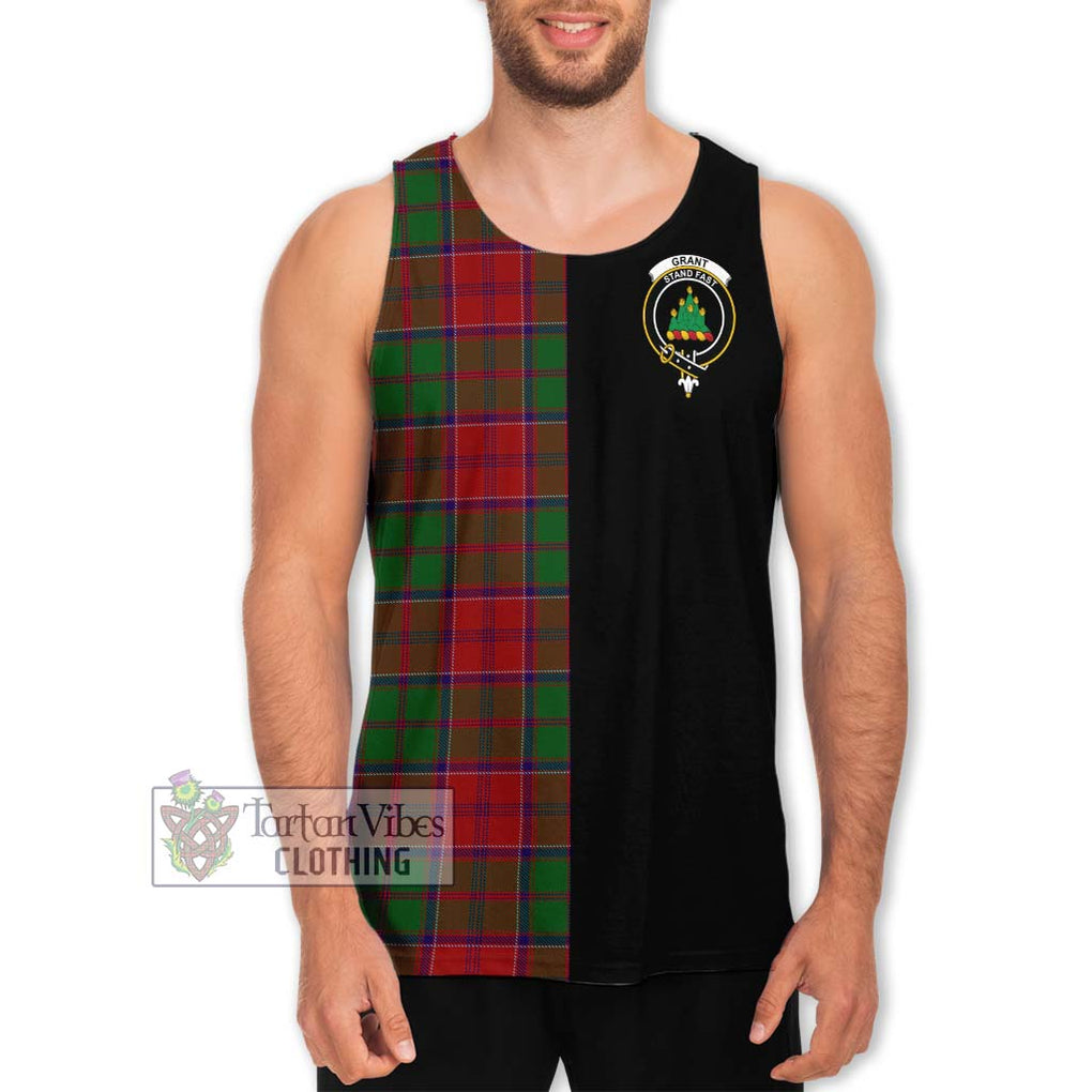 Grant Tartan Men's Tank Top with Family Crest and Half Of Me Style Men - Tartanvibesclothing Shop