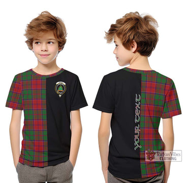Grant Tartan Kid T-Shirt with Family Crest and Half Of Me Style Youth XL Size14 - Tartanvibesclothing Shop