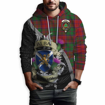 Tartan Vibes Clothing Grant Tartan Family Crest Hoodie Lion Rampant Royal Thistle Shield Celtic Inspired