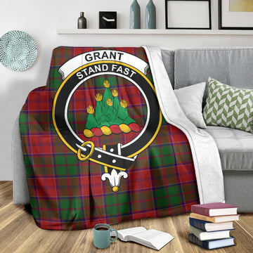 Grant Tartan Blanket with Family Crest