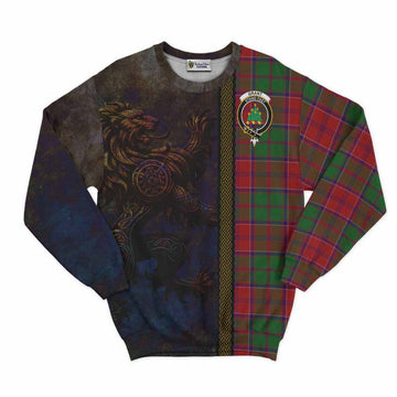 Grant Tartan Family Crest Sweatshirt Alba Gu Brath Be Brave Lion Ancient Style