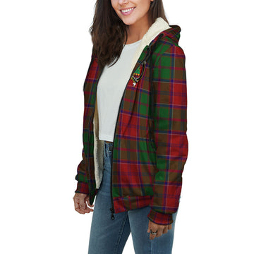 Grant Tartan Sherpa Hoodie with Family Crest