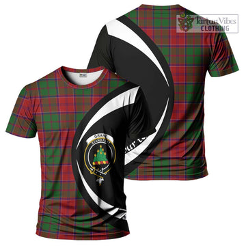 Tartan Vibes Clothing Grant Tartan T-Shirt with Family Crest Circle Style
