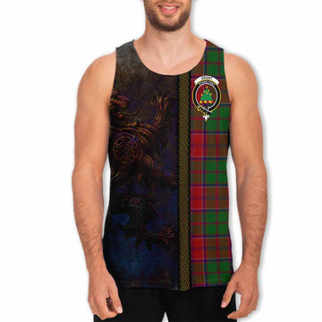 Grant Tartan Family Crest Men's Tank Top Alba Gu Brath Be Brave Lion Ancient Style