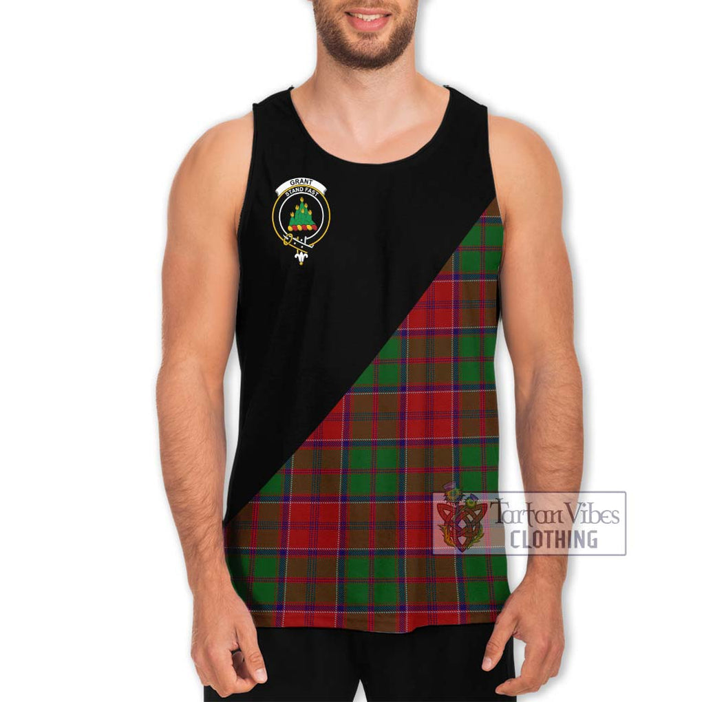 Grant Tartan Men's Tank Top with Family Crest and Military Logo Style Men - Tartanvibesclothing Shop