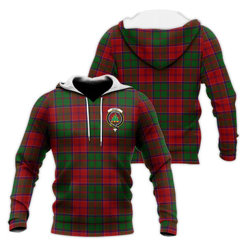 Grant Tartan Knitted Hoodie with Family Crest