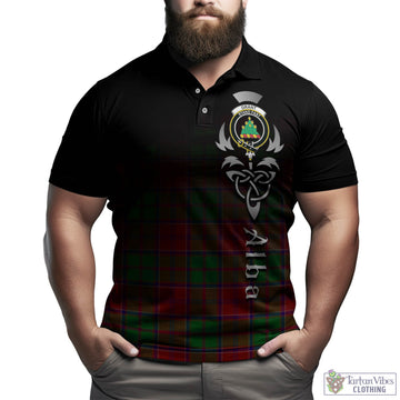 Grant Tartan Polo Shirt Featuring Alba Gu Brath Family Crest Celtic Inspired
